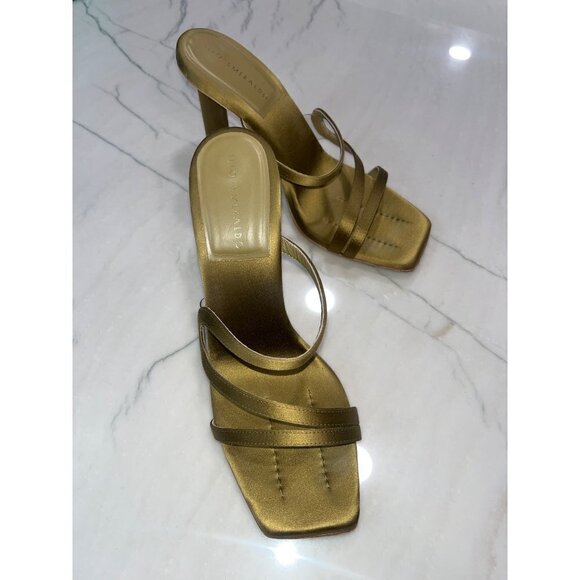 ILIO SMERALDO X Maeve Reilly Strappy Mules in Olive 40 With Box Womens High Heel - Picture 6 of 13